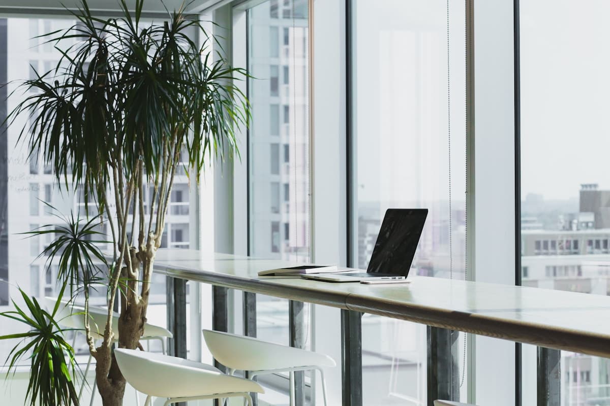 Professional working securely on laptop with protected connectivity
